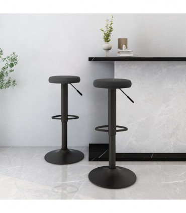 vidaXL Bar Stools 2 pcs Black Velvet