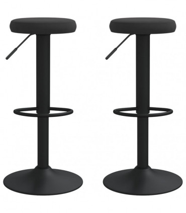 vidaXL Bar Stools 2 pcs Black Velvet