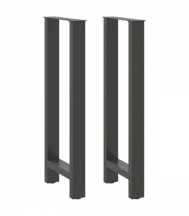 vidaXL Bar Table Legs Anthracite 2 pcs 40x(100-101) cm Steel