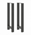 vidaXL Bar Table Legs Anthracite 2 pcs 40x(100-101) cm Steel