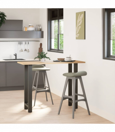 vidaXL Bar Table Legs Anthracite 2 pcs 40x(100-101) cm Steel