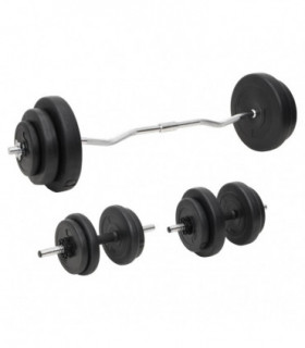 vidaXL Barbell and Dumbbell with Plates 60 kg