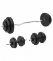 vidaXL Barbell and Dumbbell with Plates 60 kg