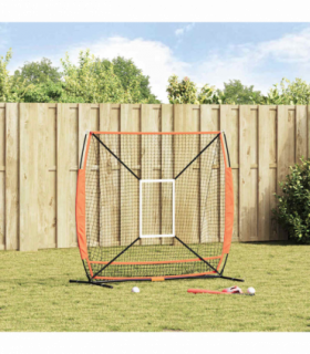 vidaXL Baseball & Softball Black 180 x 90 x 153 cm Polyester