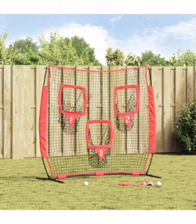 vidaXL Baseball & Softball Black 214.5 x 89.5 x 181 cm Polyester