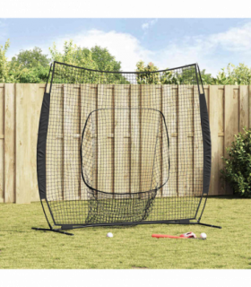vidaXL Baseball & Softball Black 250 x 106 x 209 cm Polyester
