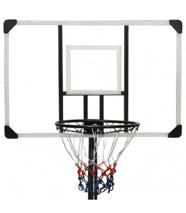 vidaXL Basketball Stand Transparent 256-361 cm Polycarbonate