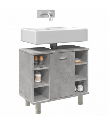 vidaXL Bathroom Cabinet Concrete Grey 60x32x53.5 cm Engineered Wood