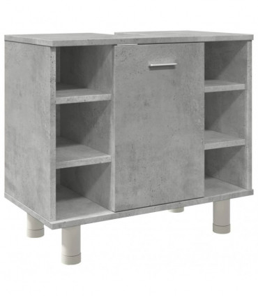 vidaXL Bathroom Cabinet Concrete Grey 60x32x53.5 cm Engineered Wood
