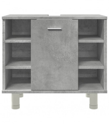 vidaXL Bathroom Cabinet Concrete Grey 60x32x53.5 cm Engineered Wood