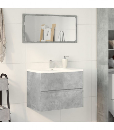 vidaXL Bathroom Cabinet Concrete Grey 60x38.5x45 cm Engineered Wood