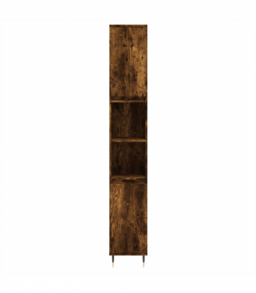 vidaXL Bathroom Cabinet Smoked Oak 30x30x190 cm Engineered Wood