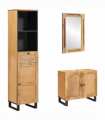 vidaXL Bathroom Sets with Drawer with Shelf Natural Solid Mango Wood