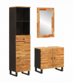 vidaXL Bathroom Sets with Drawer with Shelf Natural Solid Mango Wood