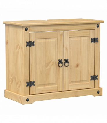 vidaXL Bathroom Sink Cabinet Corona 73x33x60 cm Solid Wood Pine