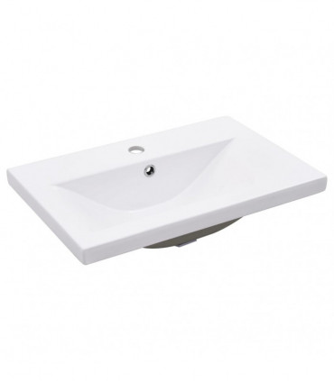 vidaXL Bathroom Washbasin Frame with Built-in Basin Black Iron