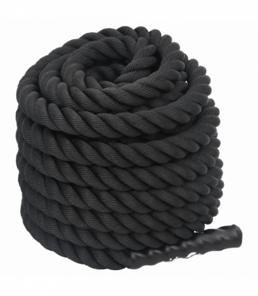 vidaXL Battle Rope Black 12 m 9 kg Polyester