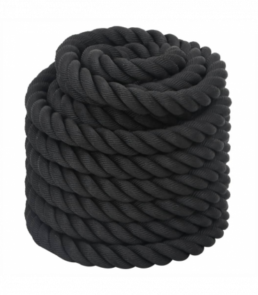 vidaXL Battle Rope Black 12 m 9 kg Polyester