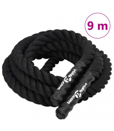vidaXL Battle Rope Black 9 m 6.8 kg Polyester