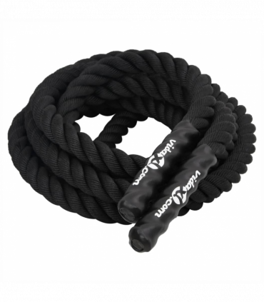 vidaXL Battle Rope Black 9 m 6.8 kg Polyester
