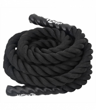 vidaXL Battle Rope Black 9 m 6.8 kg Polyester