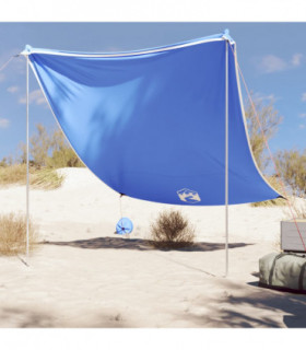vidaXL Beach Canopy with Sand Anchors Blue 214x236 cm