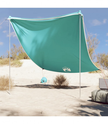 vidaXL Beach Canopy with Sand Anchors Green 214x236 cm