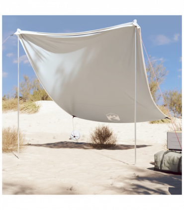 vidaXL Beach Canopy with Sand Anchors Grey 214x236 cm