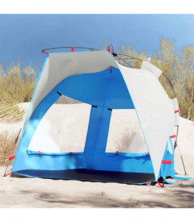 vidaXL Beach Tent 2-Person Azure Blue Quick Release Waterproof
