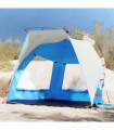 vidaXL Beach Tent 2-Person Azure Blue Quick Release Waterproof