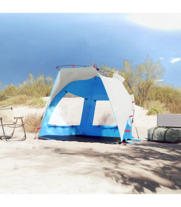 vidaXL Beach Tent 2-Person Azure Blue Quick Release Waterproof