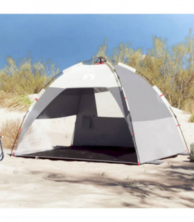 vidaXL Beach Tent 2-Person Grey Quick Release Waterproof