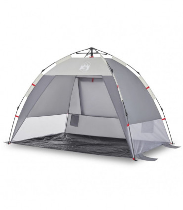 vidaXL Beach Tent 2-Person Grey Quick Release Waterproof