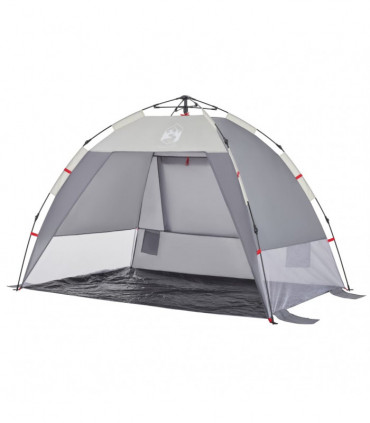 vidaXL Beach Tent 2-Person Grey Quick Release Waterproof