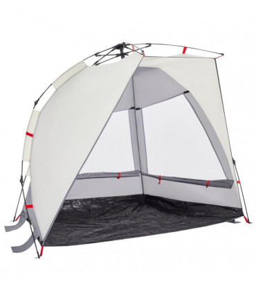 vidaXL Beach Tent 2-Person Grey Quick Release Waterproof