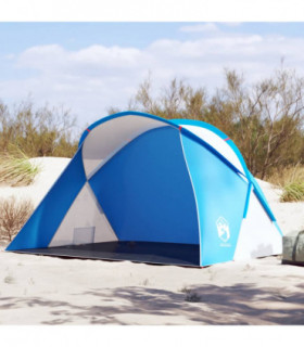 vidaXL Beach Tent Azure Blue Pop-up Waterproof