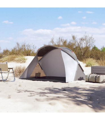 vidaXL Beach Tent Grey Pop-up Waterproof