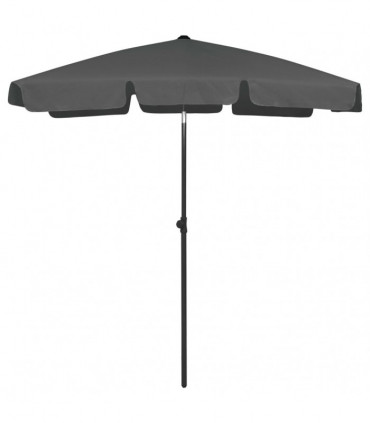 vidaXL Beach Umbrella Anthracite 180x120 cm