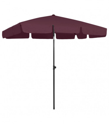 vidaXL Beach Umbrella Bordeaux Red 200x125 cm