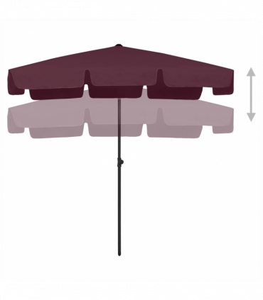 vidaXL Beach Umbrella Bordeaux Red 200x125 cm