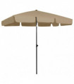 vidaXL Beach Umbrella Taupe 200x125 cm