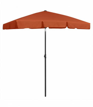 vidaXL Beach Umbrella Terracotta 180x120 cm