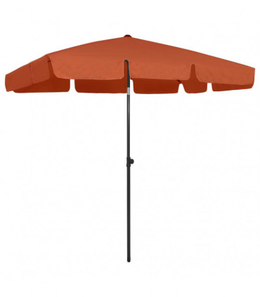 vidaXL Beach Umbrella Terracotta 200x125 cm