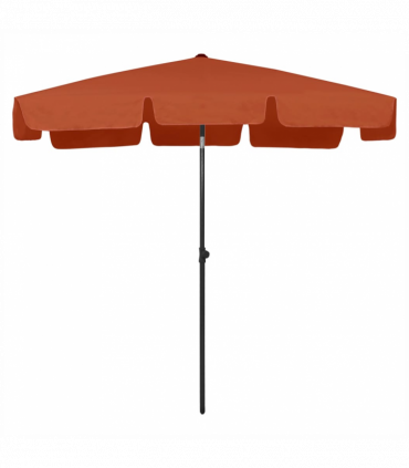 vidaXL Beach Umbrella Terracotta 200x125 cm