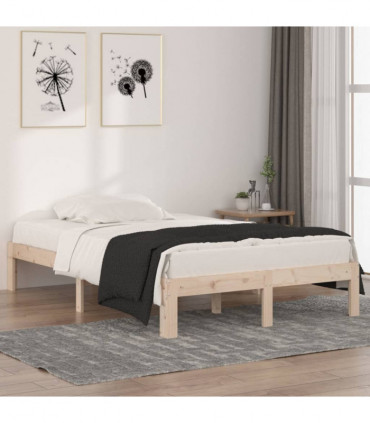 vidaXL Bed Frame Solid Wood 120x190 cm Small Double