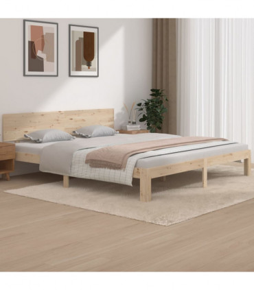 vidaXL Bed Frame Solid Wood 180x200 cm Super King Size