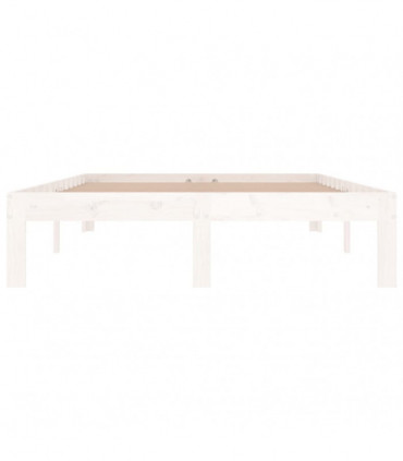 vidaXL Bed Frame White Solid Wood 120x190 cm Small Double