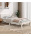 vidaXL Bed Frame White Solid Wood 90x190 cm Single