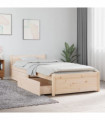 vidaXL Bed Frame with Drawers 75x190 cm Small Single