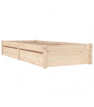 vidaXL Bed Frame with Drawers 90x190 cm Single